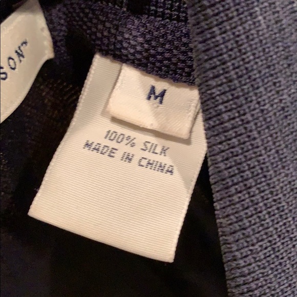 Babe Didrikson navy silk long sleeve top - Picture 6 of 6